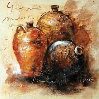 Textured Utensils oil painting